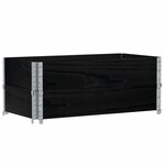 vidaXL Jardinière noir 100x50 cm bois massif de pin