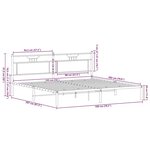 vidaXL Cadre de lit sans matelas chêne sonoma 193x203 cm