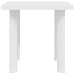 vidaXL Table de jardin Blanc 80x75x72 cm Plastique