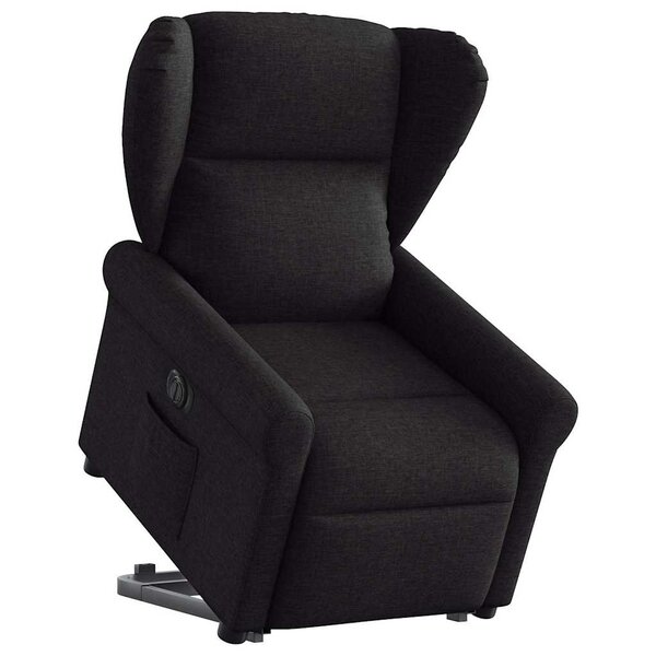 vidaXL Fauteuil inclinable électrique noir tissu