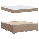 vidaXL Cadre de lit avec matelas Cappuccino 180 x 200 cm tissu