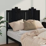 vidaXL Tête de lit Noir 126x4x110 cm Bois massif de pin