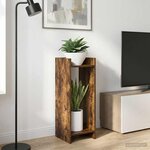 vidaXL Support de Plante 2 pièces Chêne fumé 30 x 30 x 80 cm