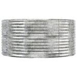 vidaXL Lit surélevé de jardin Argenté Acier enduit de poudre