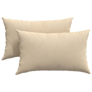 vidaXL Coussins de canapé 2 Pièces Crème 50 x 30 cm tissu
