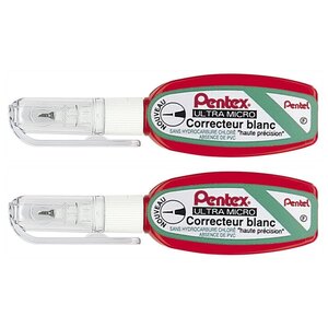 Correcteur Liquide Pentex Pocket ZL103-WF Haute précision 4 2ml Blanc x 2 PENTEL