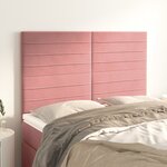 vidaXL Tête de lit Rose 144x5x118/128 cm Velours