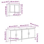 vidaXL Ensemble de mobilier de salle de bain avec étagère 3 Pièces Marron