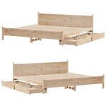 vidaXL Cadre de lit sans matelas 180x200 cm bois massif de pin