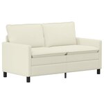 vidaXL Ensemble de Canapés 2 Pièces Crème Tissu