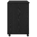 vidaXL Bureau avec roues Chêne noir 91 x 50 x 77 cm Bois d'ingénierie