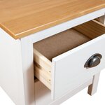 vidaXL Table de chevet Hill Blanc 46x35x49 5 cm Bois de pin solide
