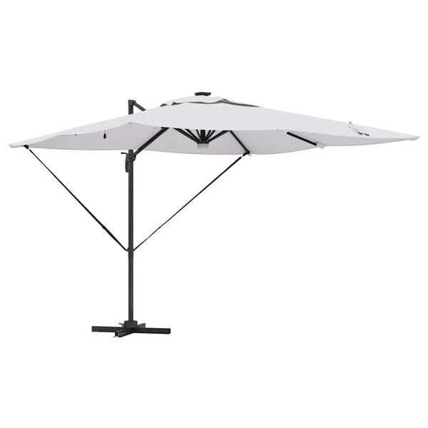 vidaXL Parasol Roma Beige 286 x 284 x 270 cm Aluminium et polyester