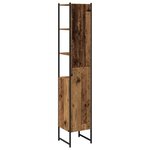 vidaXL Cabinet de salle de bain Bois ancien 33 x 33 x 185.5 cm