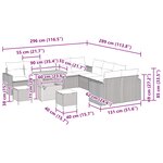 vidaXL Ensemble de canapé de jardin avec coussin 13 Pièces Noir