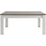 DEMEYERE Table a manger extensible 8 a 10 personnes style contemporain décor pin et décor chene - L 230 x l 90 cm - MARQUIS
