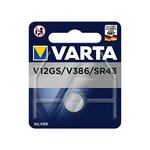 Blister de1 Pile oxyde d'argent 4178 V12GS V386 SR43 1,55V VARTA