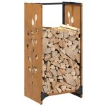 VidaXL Étagère à bois 40x30x80 cm acier résistant aux intempéries