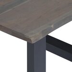 vidaXL Table basse avec bord naturel Gris 60x60x40 cm Bois d'acacia