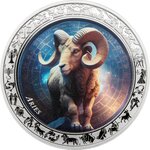 Pièce de monnaie en Argent 5 Cedis g 31.1 (1 oz) Millésime 2025 Space Zodiac ARIES