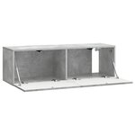 vidaXL Meuble TV mural Gris béton 98 x 31 x 30 cm Bois d'ingénierie