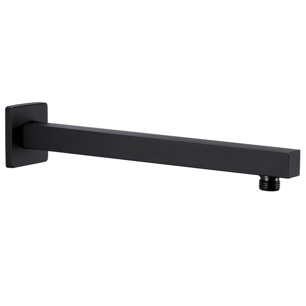 vidaXL Bras de support de douche Carré Acier inoxydable 201 Noir 30 cm