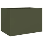 vidaXL Jardinière vert olive 62x40x39 cm acier laminé à froid