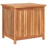 vidaXL Boîte de rangement de jardin 60x50x58 cm Bois de teck solide