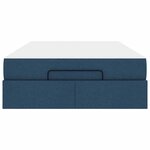 vidaXL Cadre de lit avec matelas Bleu 120 x 190 cm tissu
