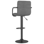 vidaXL Tabourets de bar lot de 2 gris clair tissu