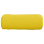 vidaXL Coussins d'accent 2 Pièces Jaune clair Ø 25 x 70 cm tissu