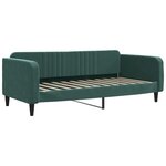 vidaXL Lit de jour avec matelas vert foncé 100x200 cm velours