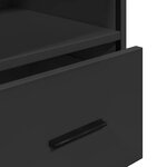 vidaXL Armoire de salle de bain noir 35x37 5x100 cm bois d'ingénierie