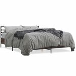 vidaXL Cadre de lit sans matelas chêne marron 150x200 cm