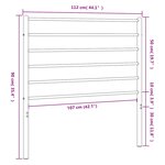 vidaXL Tête de lit métal noir 107 cm