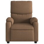 vidaXL Fauteuil inclinable de massage électrique marron tissu