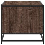 vidaXL Table basse chêne marron 100x50x45cm bois d'ingénierie et métal