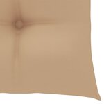 vidaXL Chaises de jardin et coussins beige lot de 4 Bois teck massif