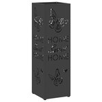 vidaXL Porte-parapluie Noir 15 5 x 15 5 x 49 cm Métal
