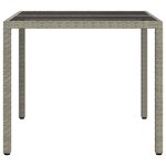 vidaXL Table de Jardin Gris 90 x 90 x 75 cm polyrotin