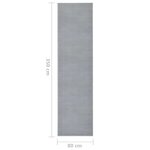 Vidaxl tapis bcf gris 80x350 cm