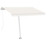 vidaXL Jeu de poteaux d'auvent blanc 300x245 cm fer