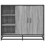 vidaXL Buffet sonoma gris 92x35x76 cm bois d'ingénierie