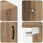 vidaXL Armoire suspendue chêne artisanal 69 5 x 34 x 90 cm