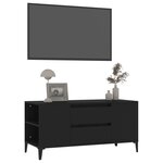 vidaXL Meuble TV Noir 102x44 5x50 cm Bois d'ingénierie