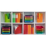 Set De 4 Corbeilles-à-courrier Combo Midi Transparent Linicolor - Couleurs Assorties - Exacompta
