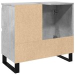 vidaXL Armoire de lavabo de salle de bain gris béton 65x33x60 cm