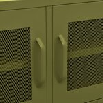 vidaXL Meuble TV Vert olive 105x35x50 cm Acier