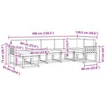 vidaXL Ensemble de canapés d'extérieur 7 Pièces Naturel et Beige