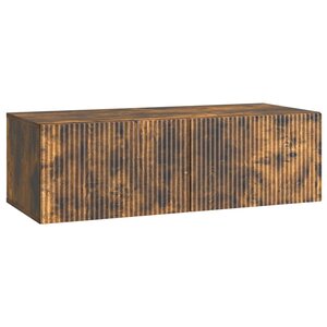 vidaXL Meuble TV mural Chêne fumé 98 x 41 x 30 cm Bois d'ingénierie